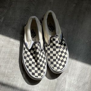 Checkered Vans - barely worn
